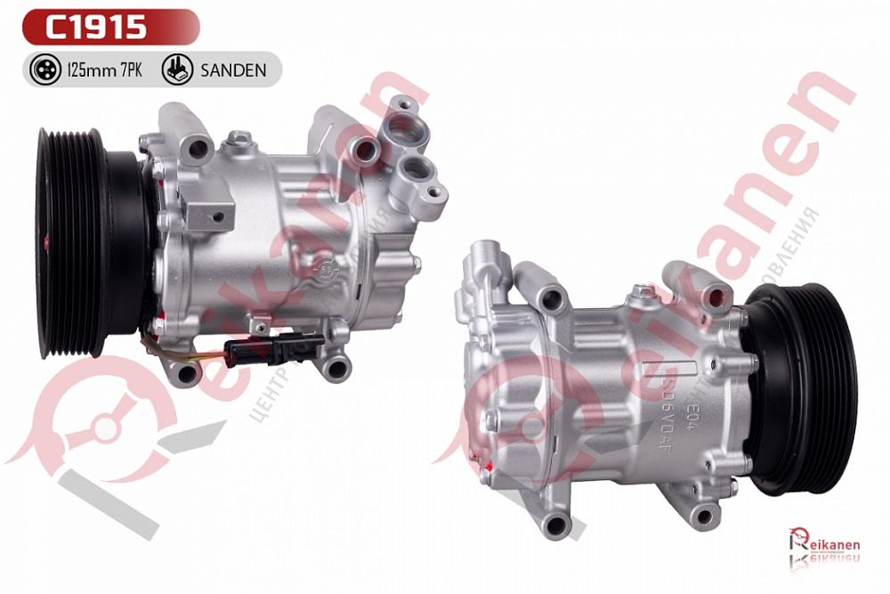Компрессор кондиционера восстановленный Рено Клио 3 (RENAULT CLIO) III 1.2 05-14 (7PK)